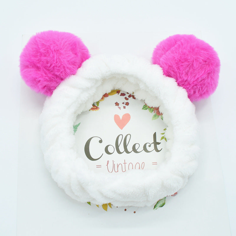 Cute Panda Ear Soft Carol Fleece Women Headband Cute Panda Ear Soft Carol Fleece Women Headband